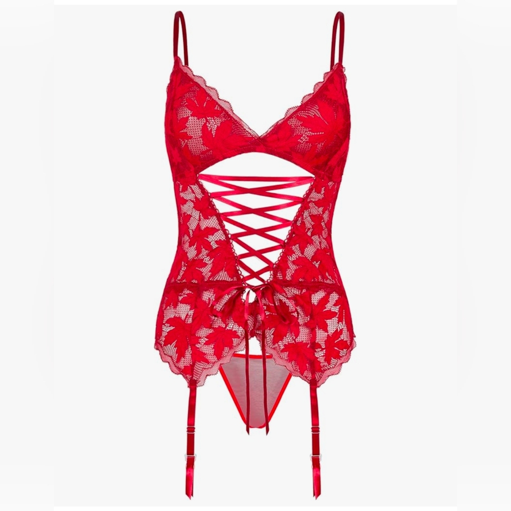 Womens Plus Size 3XLTedy Lingerie Sexy Lace One Piece Bodysuit